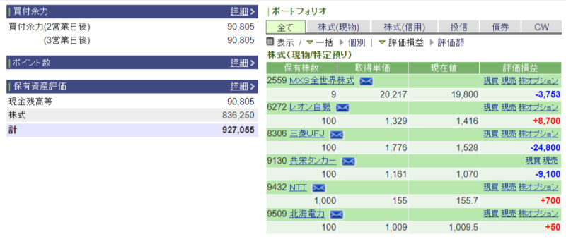 資産運用結果34：2024-08-30（日経+285円）