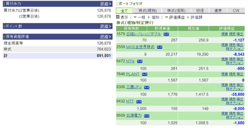 資産運用結果46：2024-09-18（日経+176円）