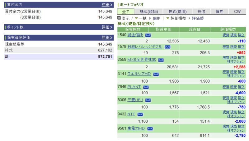 資産運用結果80：2024-11-08（日経 円）