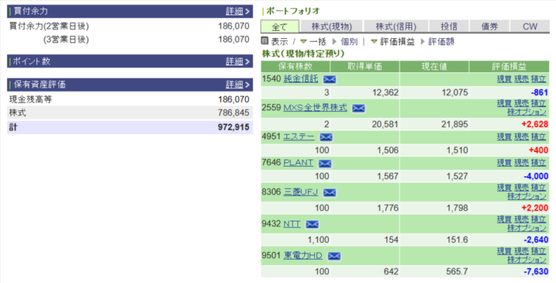 資産運用結果84：2024-11-14（日経-円）