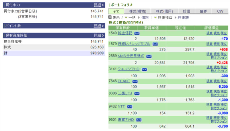 資産運用結果81：2024-11-11（日経+-円）