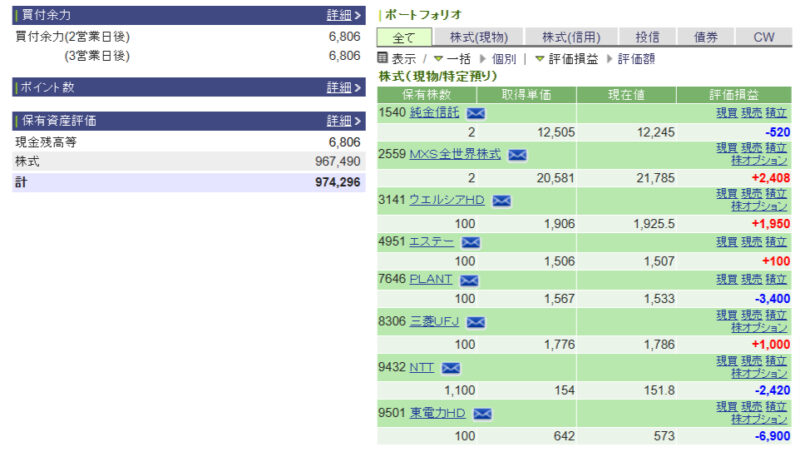 資産運用結果83：2024-11-13（日経-円）