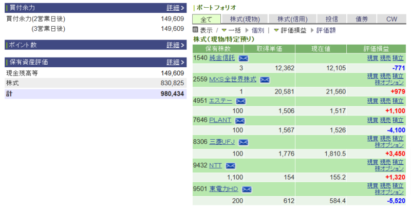 資産運用結果86：2024-11-18（日経+円）