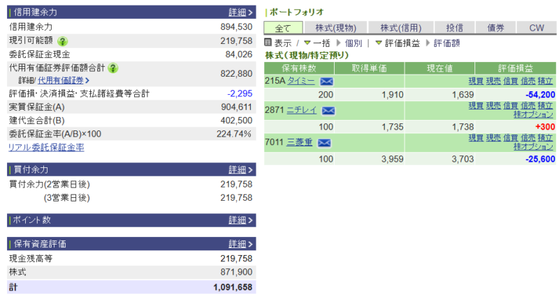 資産運用結果288：2025-09-17（日経+ 円）