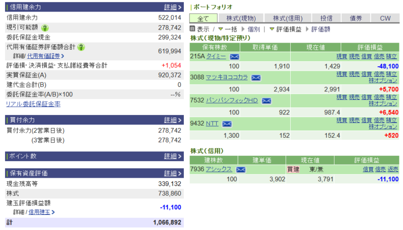 資産運用結果325：2025-11-12