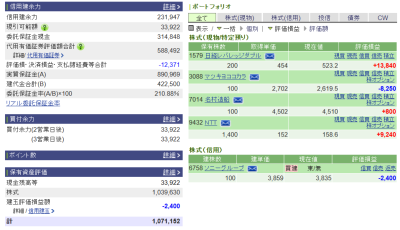 資産運用結果364：2026-01-13